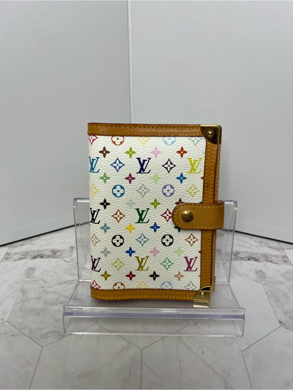 Louis Vuitton Takashi Murakami Monogram Small Agenda Cover - White/Multicolor